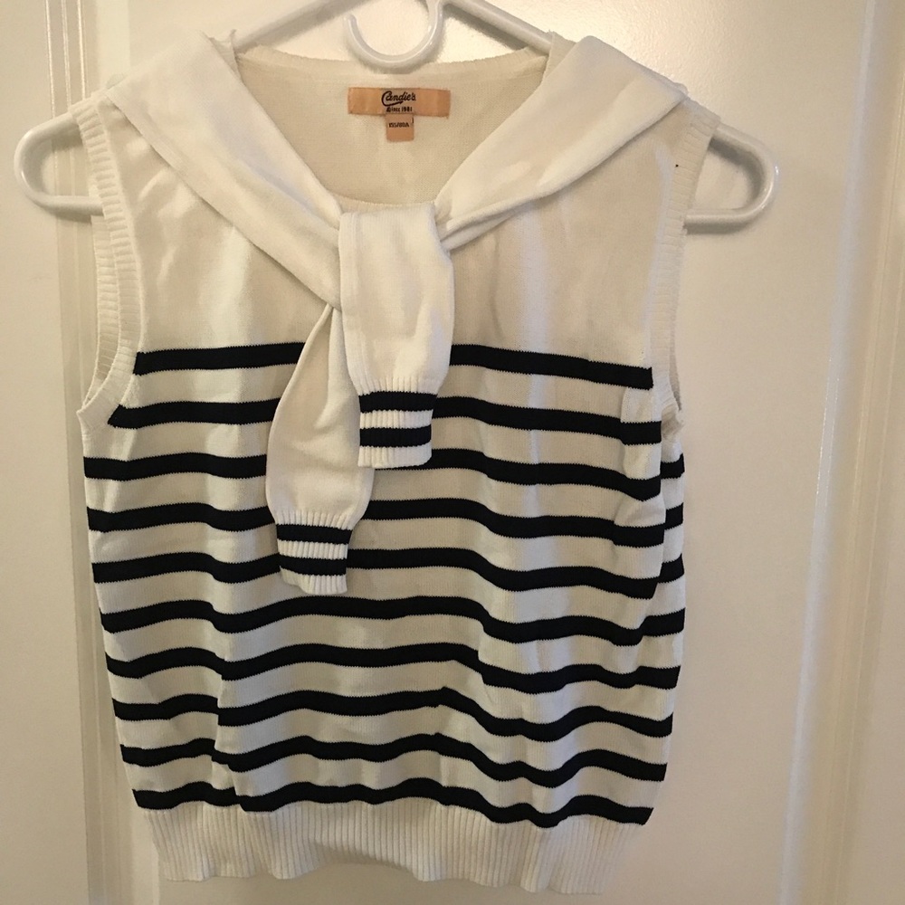 Candie’s women’s sleeveless top navy stripe XS